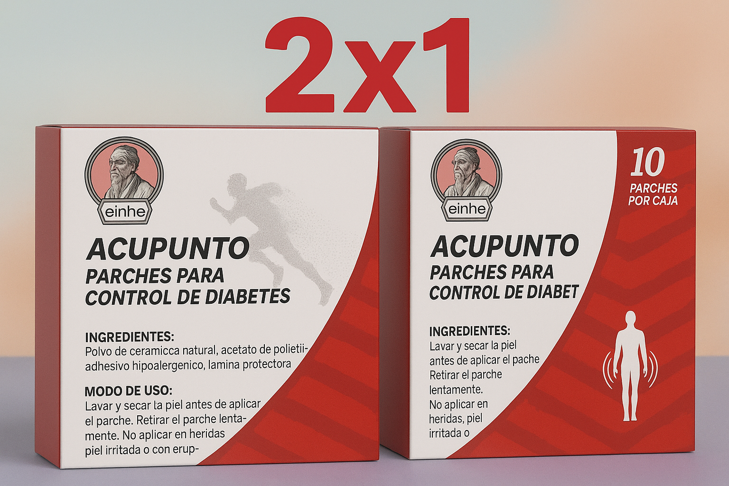 PARCHES ACUPUNTO ANTI-DIABETES 2x1 , 20 parches