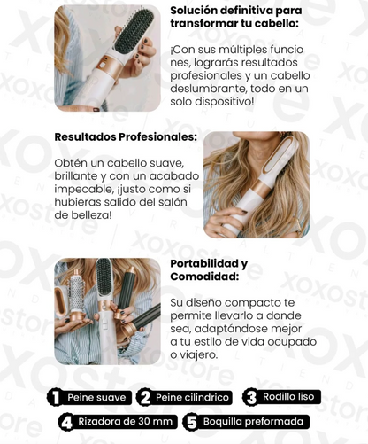 Cepillo Secador Profesional 5 En 1 "PowerFive Styler"