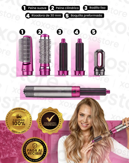 Cepillo Secador Profesional 5 En 1 "PowerFive Styler"
