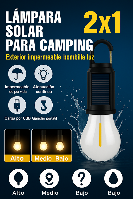 Ampolleta Solar EMERGENCIA 2X1 OFERTA